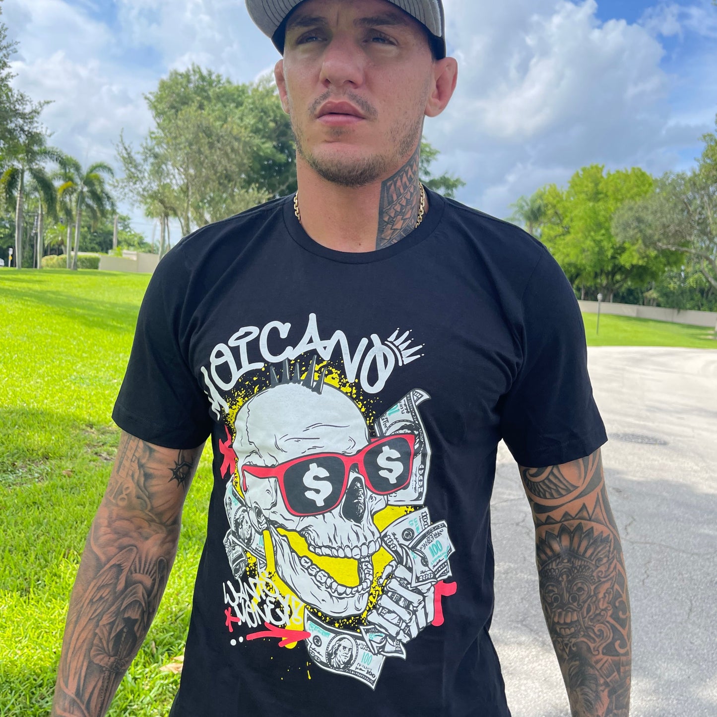 Money Moicano MUST HAVE t-shirt - Black - SKULL design