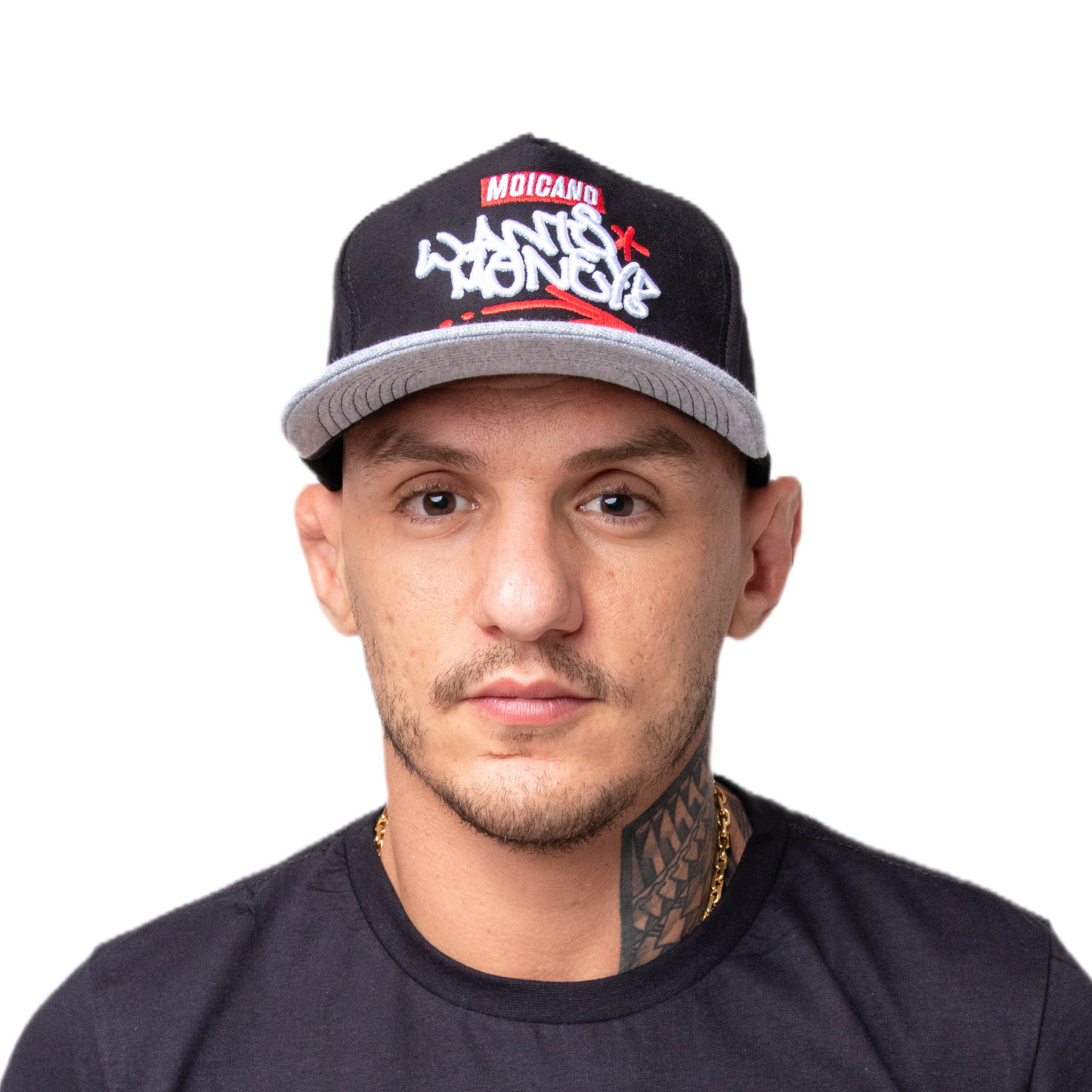 GREAT FIT CAP - "WANTS MONEY" - black and gray